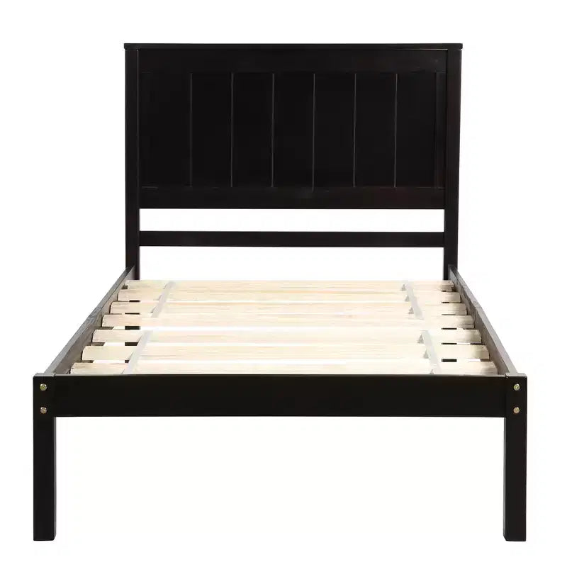 Base de cama Alvarez con cabecero y soporte de láminas de madera