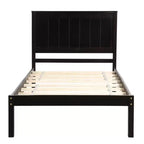 Base de cama Alvarez con cabecero y soporte de láminas de madera