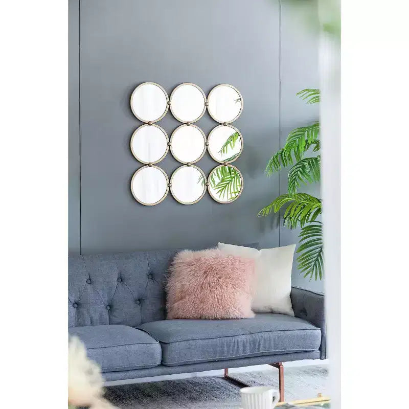 27.2 Inch Contemporary Minimalist Decorative Wall Mirror
