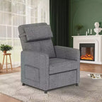 Sillón reclinable para adultos, reclinable ajustable ergonómico sobrecargado, sofá individual, mecedora con 2 bolsillos laterales para sala de estar, dormitorio