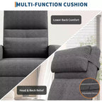 Sillón reclinable para adultos, reclinable ajustable ergonómico sobrecargado, sofá individual, mecedora con 2 bolsillos laterales para sala de estar, dormitorio