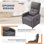Sillón reclinable para adultos, reclinable ajustable ergonómico sobrecargado, sofá individual, mecedora con 2 bolsillos laterales para sala de estar, dormitorio