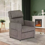 Sillón reclinable para adultos, reclinable ajustable ergonómico sobrecargado, sofá individual, mecedora con 2 bolsillos laterales para sala de estar, dormitorio
