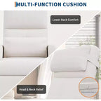 Sillón reclinable para adultos, reclinable ajustable ergonómico sobrecargado, sofá individual, mecedora con 2 bolsillos laterales para sala de estar, dormitorio