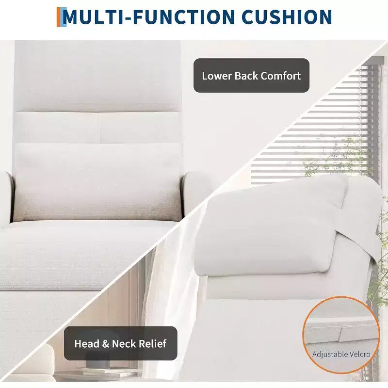 Sillón reclinable para adultos, reclinable ajustable ergonómico sobrecargado, sofá individual, mecedora con 2 bolsillos laterales para sala de estar, dormitorio
