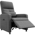 Sillón reclinable para adultos, reclinable ajustable ergonómico sobrecargado, sofá individual, mecedora con 2 bolsillos laterales para sala de estar, dormitorio