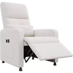 Sillón reclinable para adultos, reclinable ajustable ergonómico sobrecargado, sofá individual, mecedora con 2 bolsillos laterales para sala de estar, dormitorio