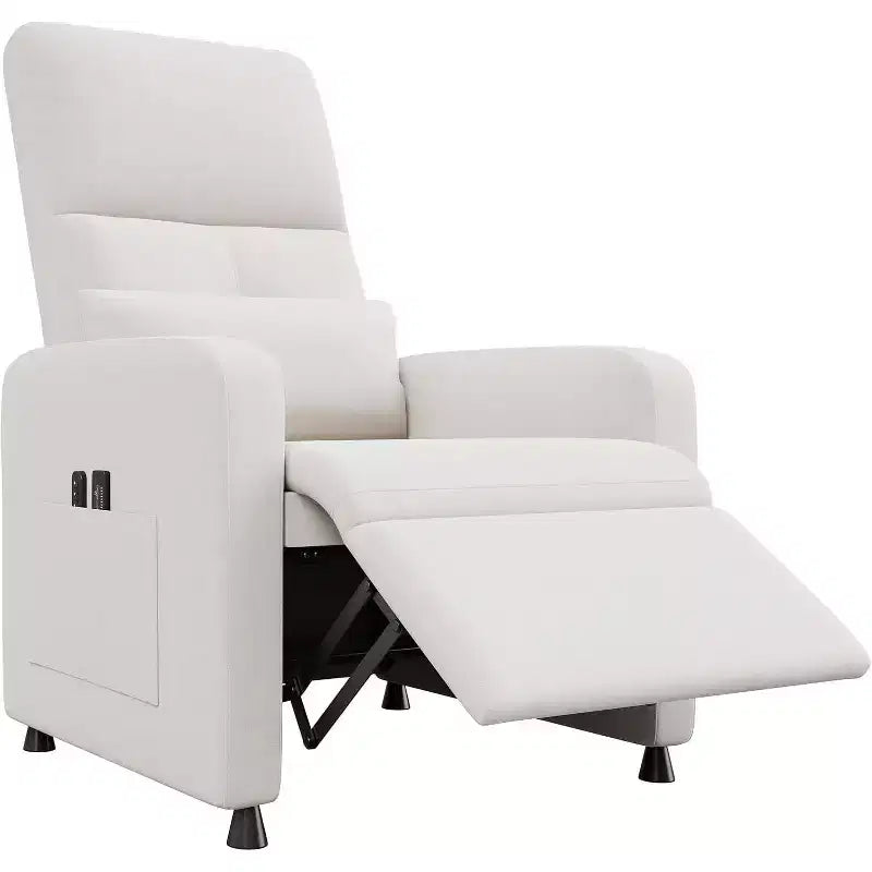 Sillón reclinable para adultos, reclinable ajustable ergonómico sobrecargado, sofá individual, mecedora con 2 bolsillos laterales para sala de estar, dormitorio