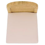 Silla de comedor Tojo Cane de respaldo redondeado - Natural/Blanco