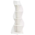 TUYOHW Wall Corner Shelf,5-Tier Floating Bookshelf for Modern Home - Space-Saving Storage & Display Unit,White