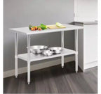 1 banco de trabajo básico de acero inoxidable para cocina,