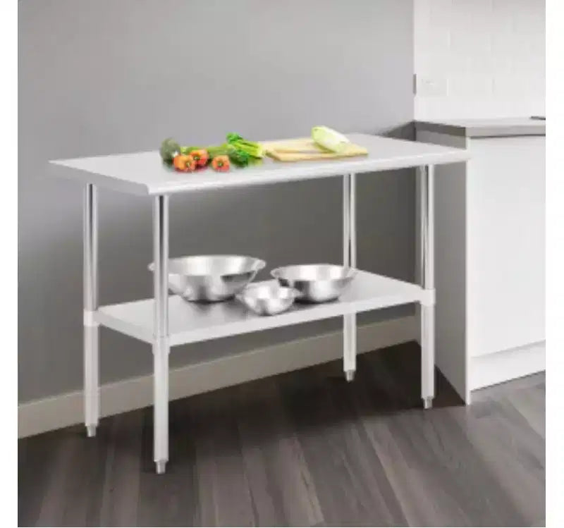 1 banco de trabajo básico de acero inoxidable para cocina,