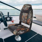 Paquete de 2 asientos plegables para barco de respaldo alto - Sillas marinas impermeables y resistentes a la intemperie - Cojín grueso de alta densidad - Estructura moldeada duradera