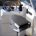 Paquete de 2 asientos plegables para barco de respaldo alto - Sillas marinas impermeables y resistentes a la intemperie - Cojín grueso de alta densidad - Estructura moldeada duradera