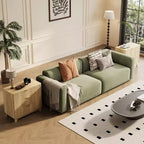 Cómoda de 3 cajones para dormitorio, cómoda de madera de 80 cm de ancho con tiradores dorados, mesita de noche pequeña estriada y mesa auxiliar para dormitorio, sala de estar