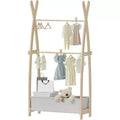 BALHAM TRADE-Kids Clothing Rack Dress Up Storage Costume Closet Organizer with Double Hanging