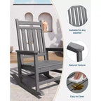 2 mecedoras para exteriores, mesa auxiliar para patio, mecedoras para patio, jardín, césped
