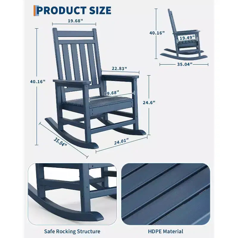 2 mecedoras para exteriores, mesa auxiliar para patio, mecedoras para patio, jardín, césped