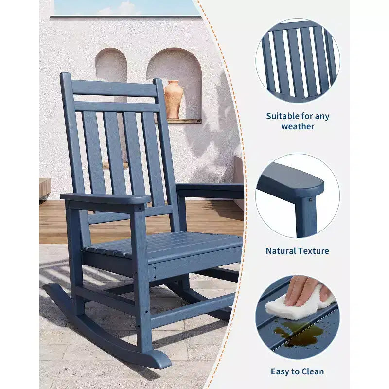 2 mecedoras para exteriores, mesa auxiliar para patio, mecedoras para patio, jardín, césped
