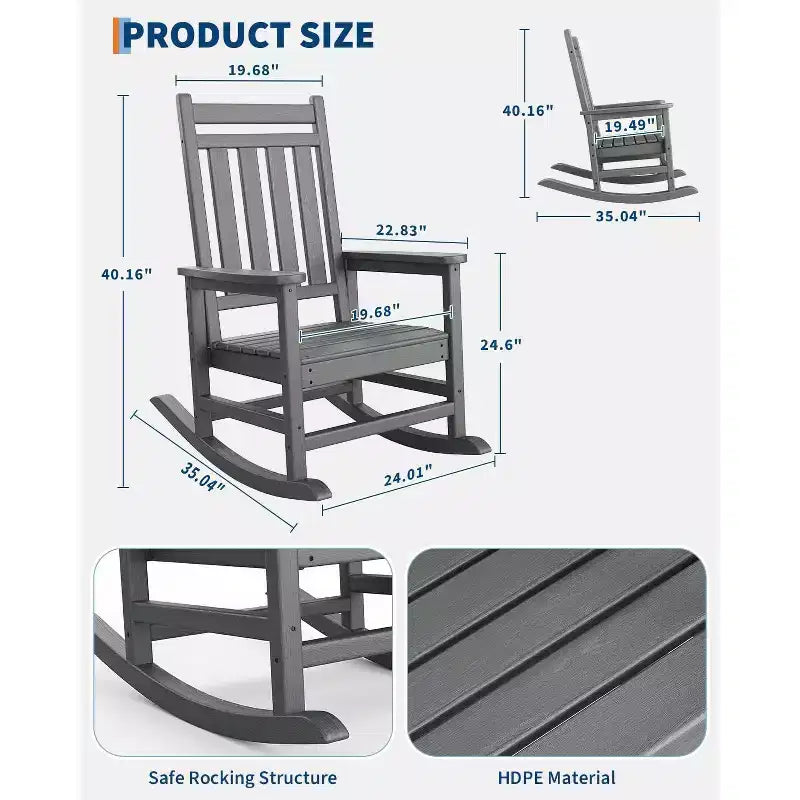 2 mecedoras para exteriores, mesa auxiliar para patio, mecedoras para patio, jardín, césped