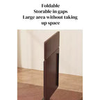 Mesita de Noche Plegable, Mesa Auxiliar Móvil con Ruedas para Portátil, Inclinable con Ruedas, Altura Ajustable, para Portátil, Cama, Mesa Auxiliar, Nogal