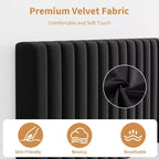 Base de cama con cabecero ajustable, base de cama de plataforma tapizada, soporte de listones de madera, no necesita somier