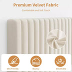 Base de cama con cabecero ajustable, base de cama de plataforma tapizada, soporte de listones de madera, no necesita somier