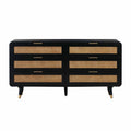 Christine 62 Black 6-Drawer Dresser