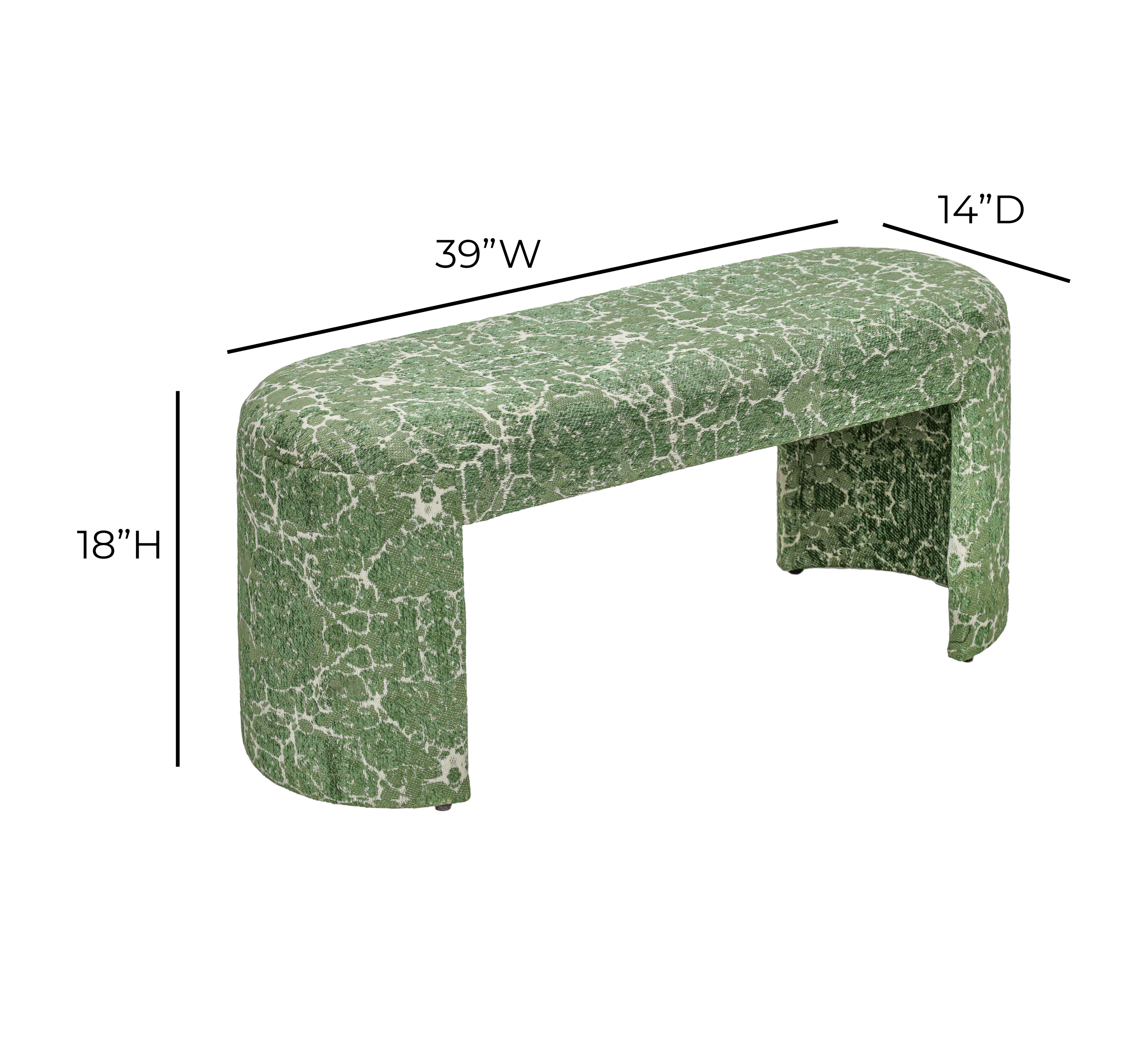 Greenspace 39 Rounded Upholstered Bench