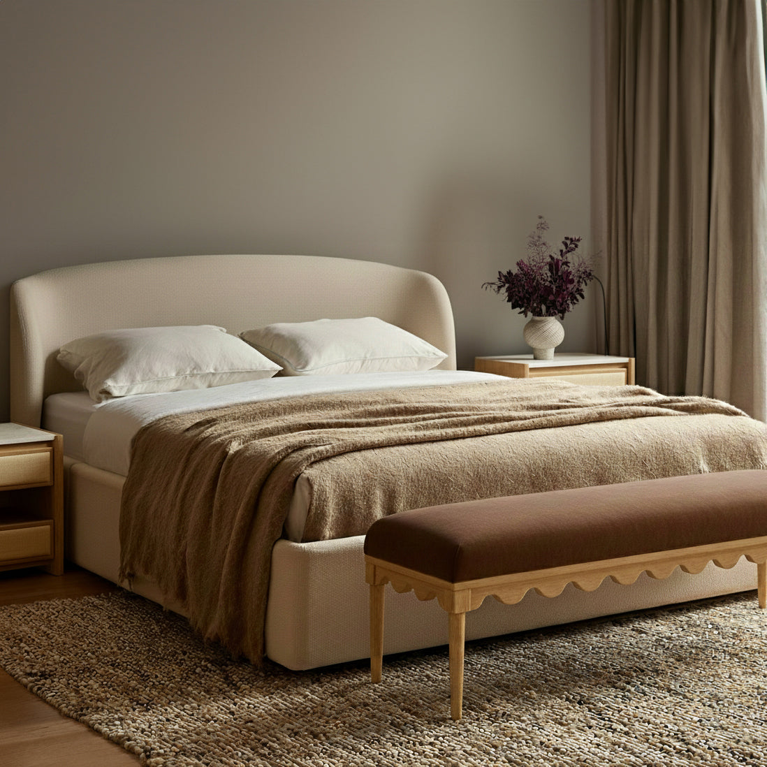Oodle 56.5 Performance Vegan Mohair Bench