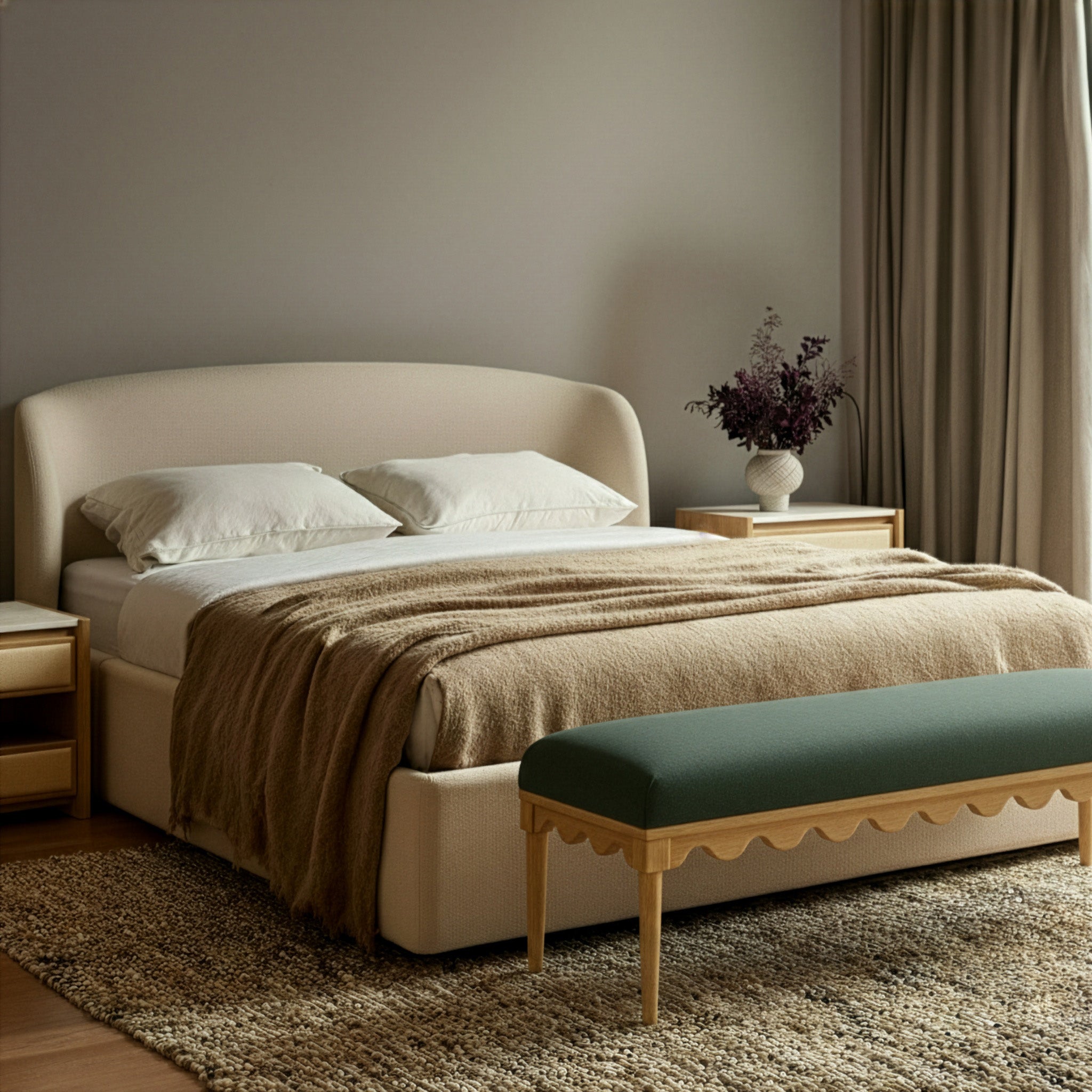 Oodle 56.5 Performance Vegan Mohair Bench