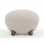 Pucker Warm Grey Performance Boucle Ottoman