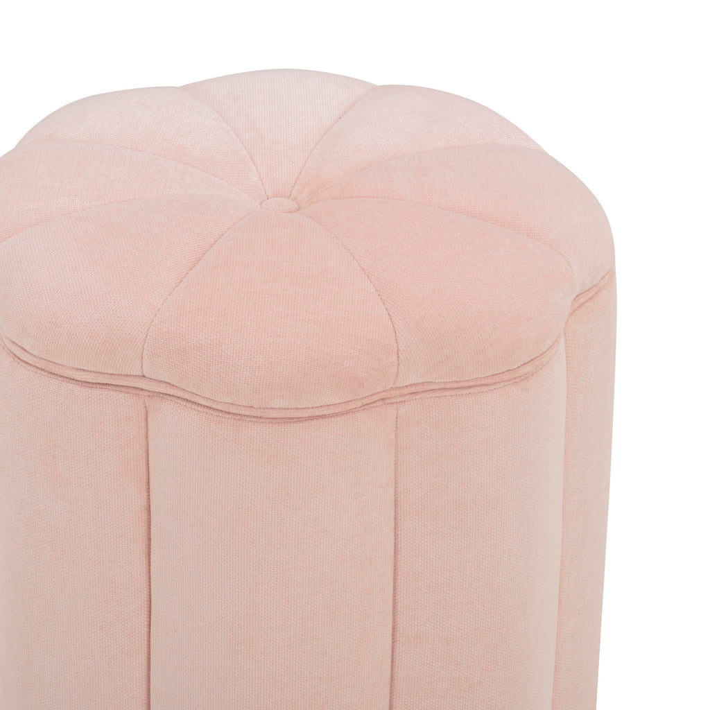 Fleur Textured Performance Velvet Storage Ottoman