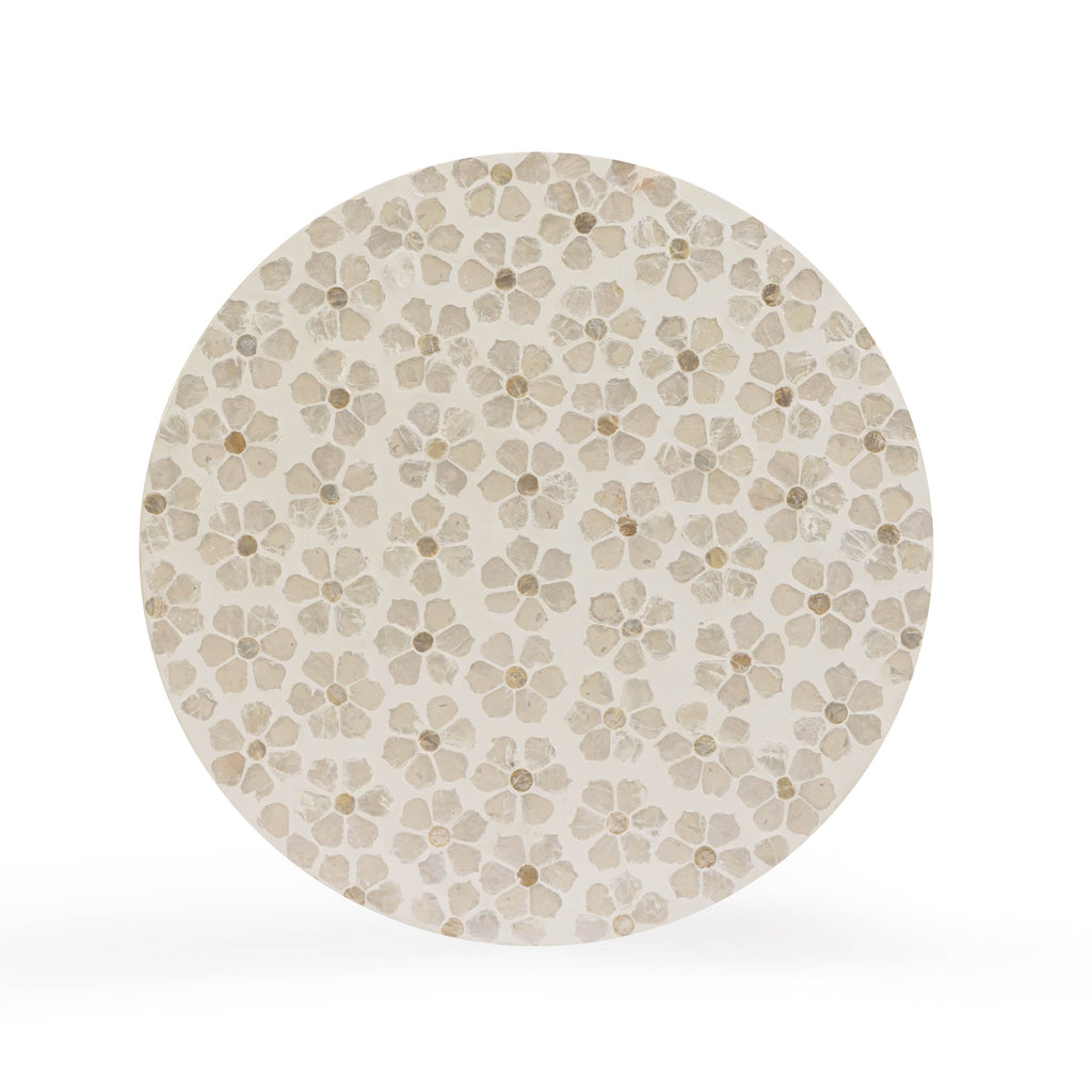 Lorna Capiz Shell Accent Stool