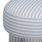 Masha Striped Performance Linen Accent Stool