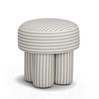 Masha Striped Performance Linen Accent Stool