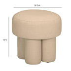 Masha Yellow Gingham Performance Linen Accent Stool