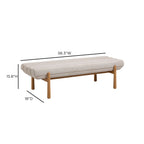 Julianna 56 Textured Performance Fabric Bench