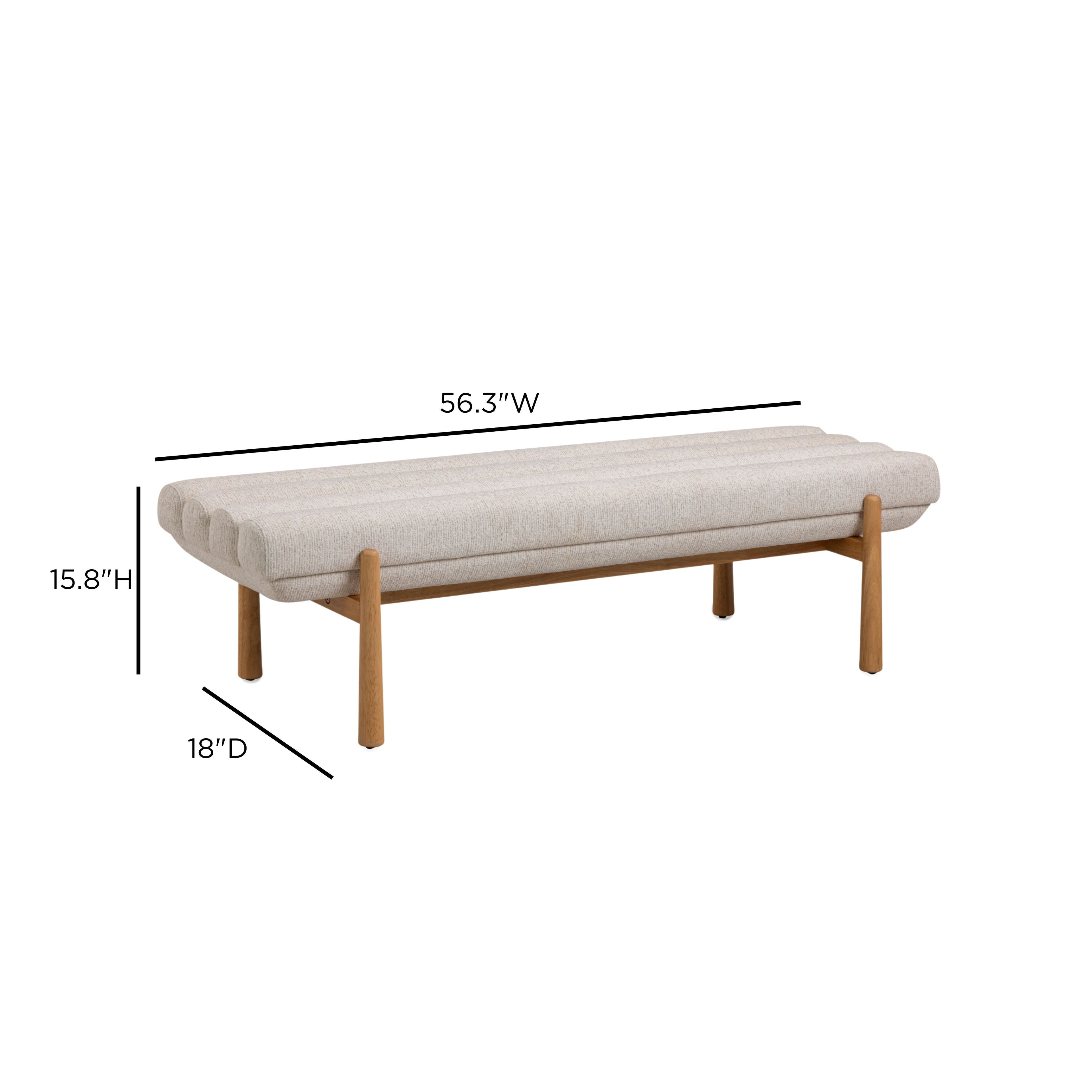 Julianna 56 Textured Performance Fabric Bench