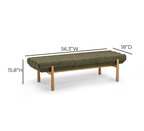 Julianna 56 Textured Performance Fabric Bench