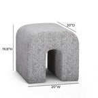 Desi Woven Performance Fabric Ottoman