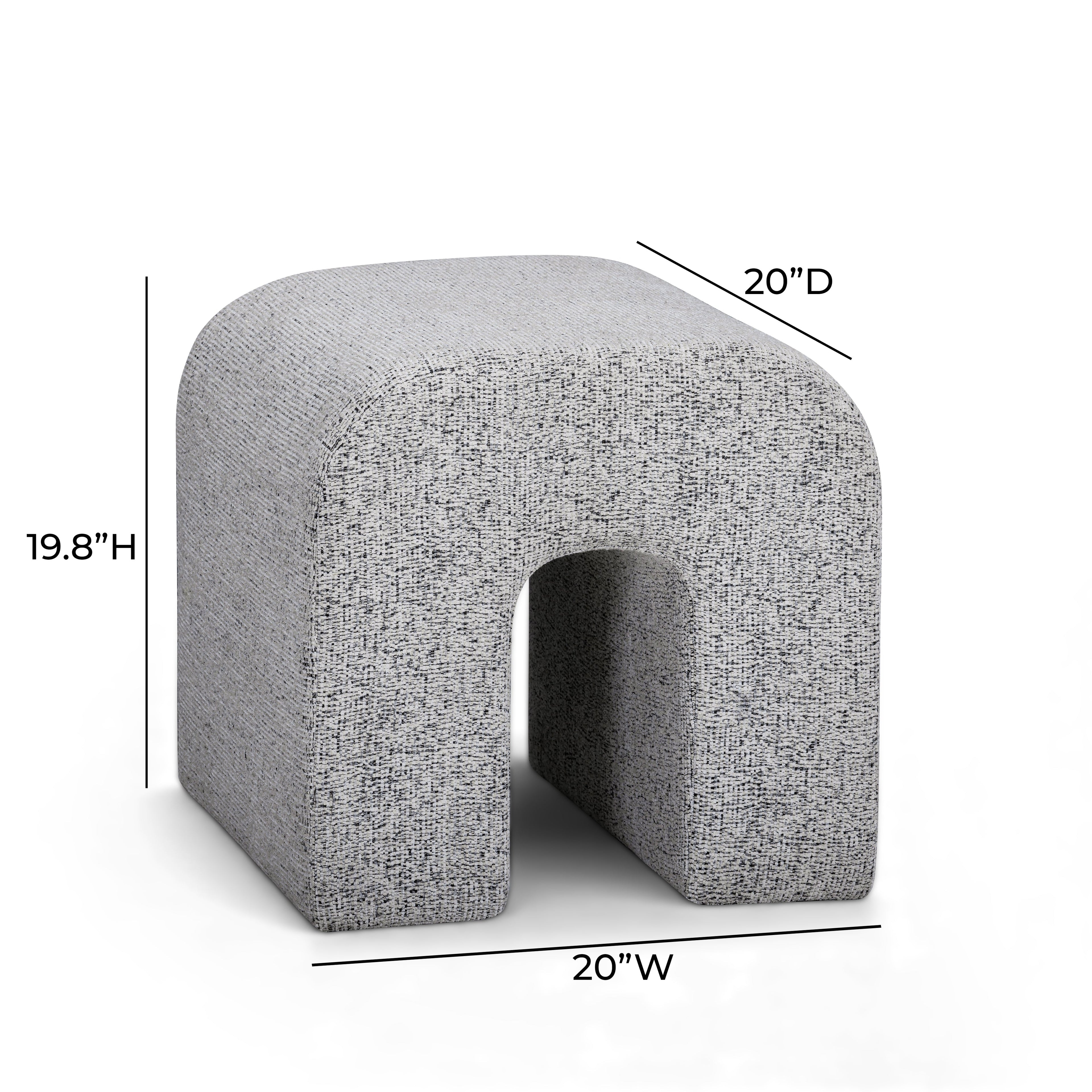 Desi Woven Performance Fabric Ottoman