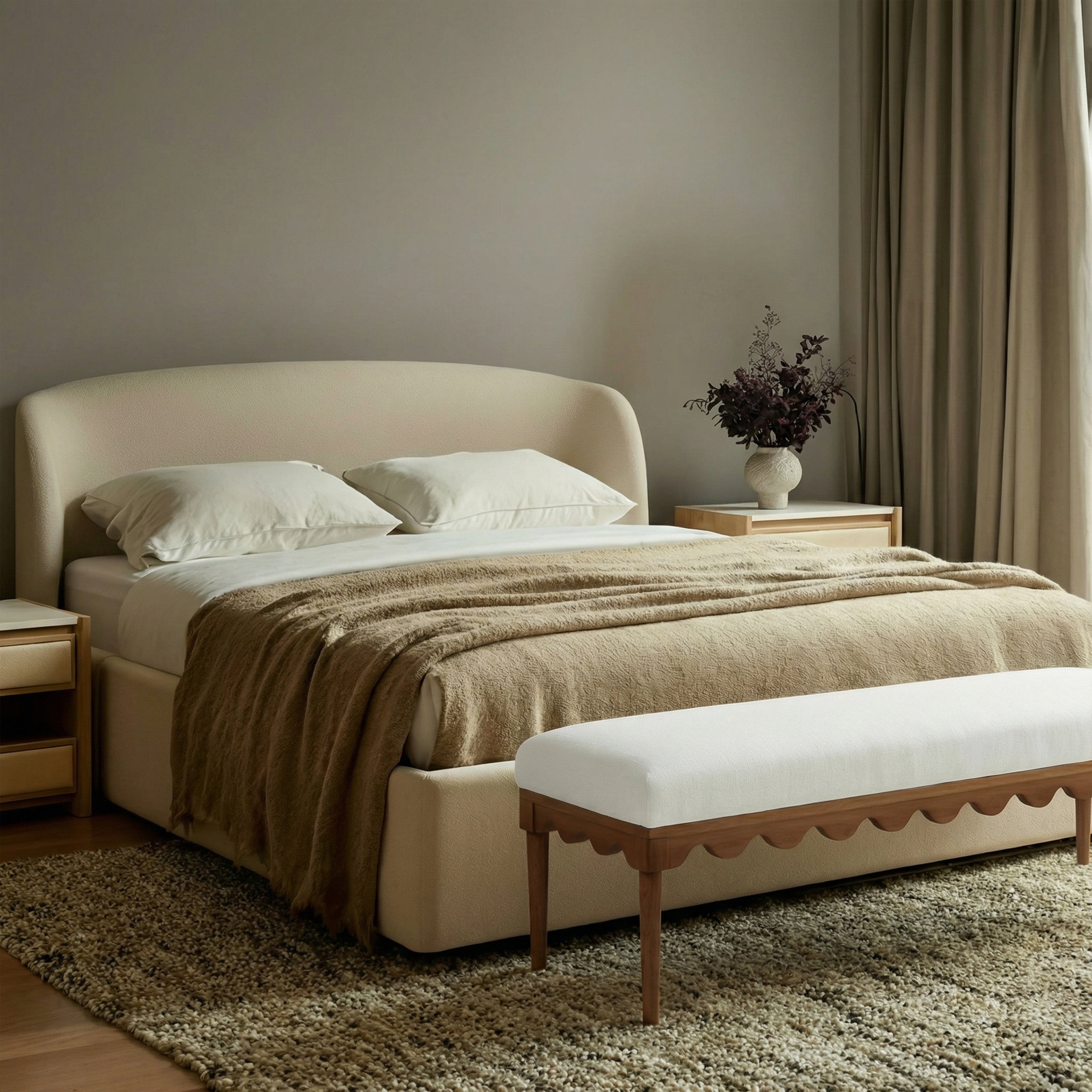 Oodle 56.5 Performance Vegan Mohair Bench