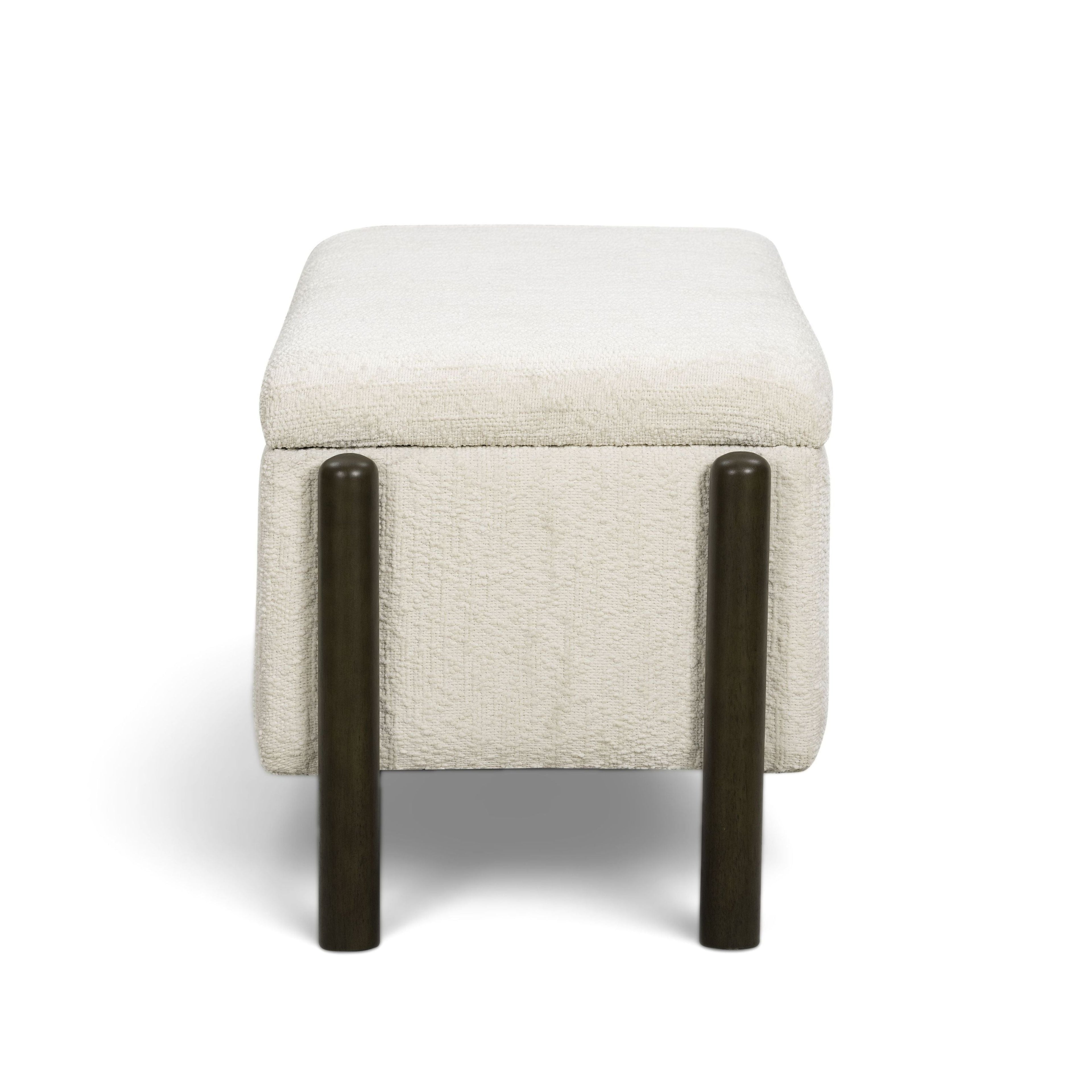 Abby 52 Nubby Fabric Storage Bench