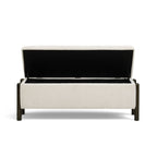 Abby 52 Nubby Fabric Storage Bench