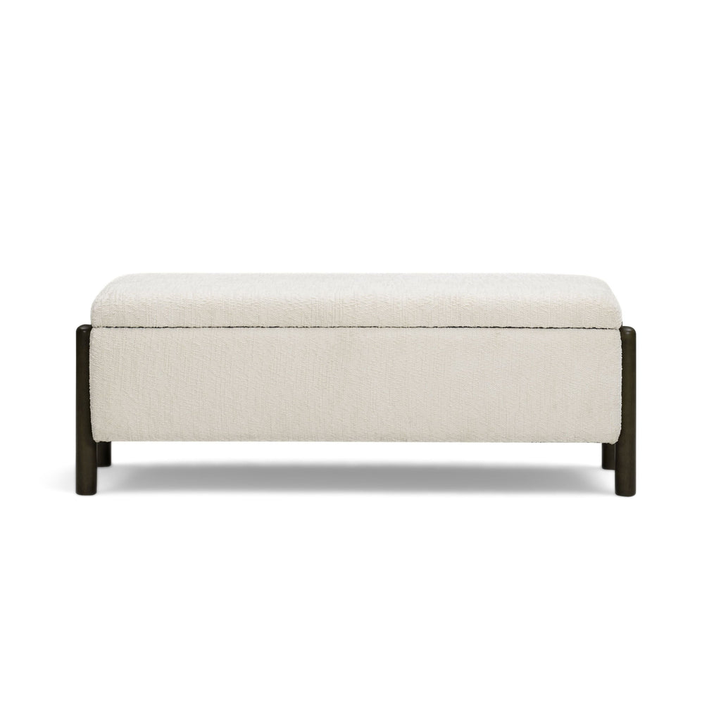 Abby 52 Nubby Fabric Storage Bench