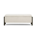 Abby 52 Nubby Fabric Storage Bench