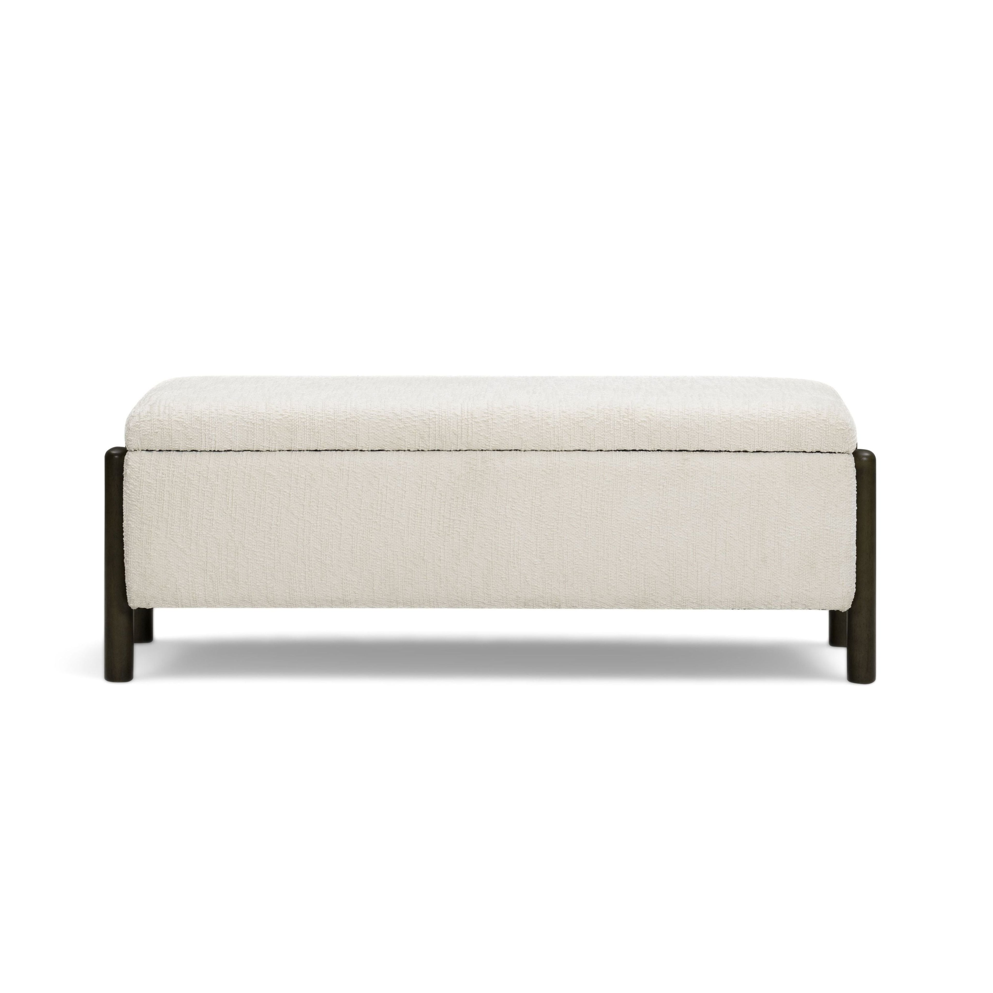 Abby 52 Nubby Fabric Storage Bench