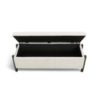 Abby 52 Nubby Fabric Storage Bench