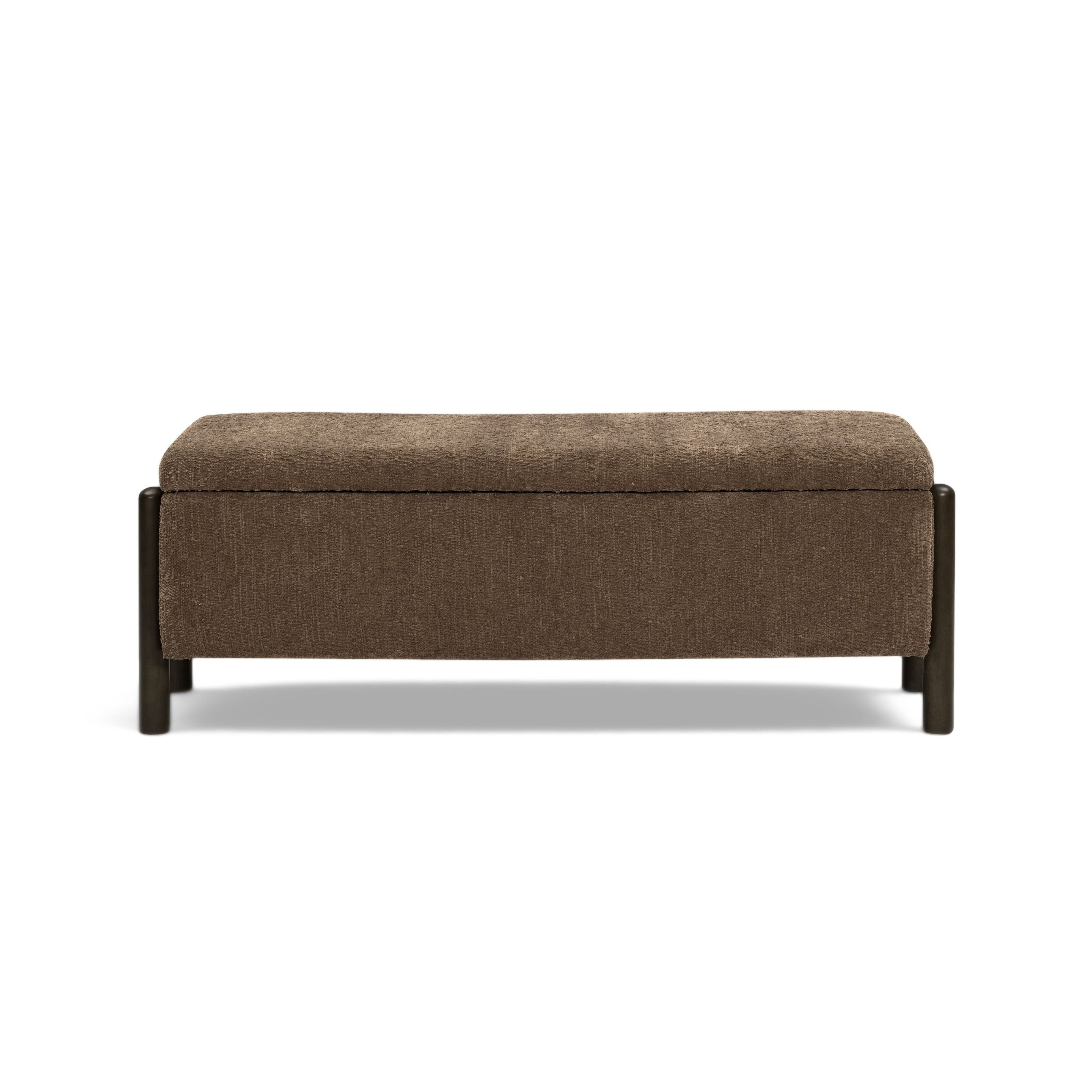 Abby 52 Nubby Fabric Storage Bench